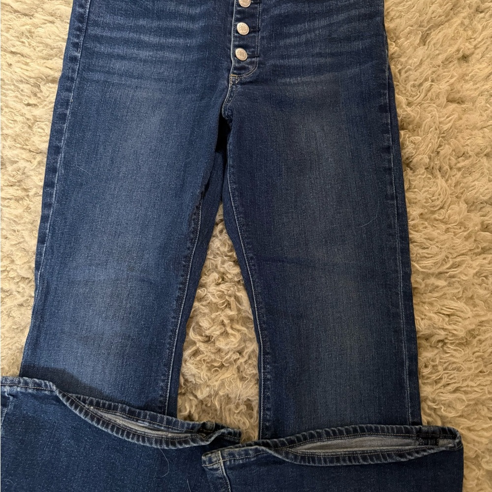 Lucky Brand Dark Blue High-Rise Flare Jeans - Picture 2 of 4
